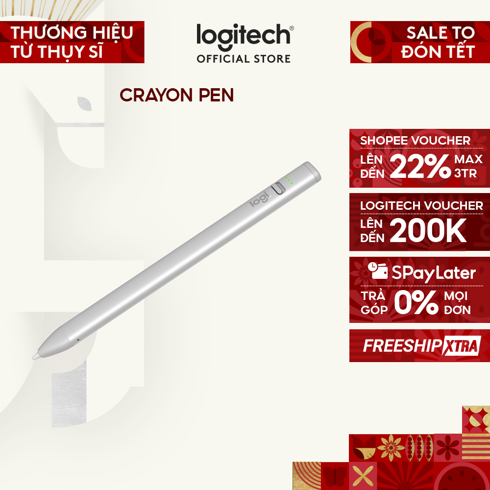 Bút cảm ứng Logitech Crayon dành cho iPad - Công nghệ kỹ thuật số như Apple Pencil