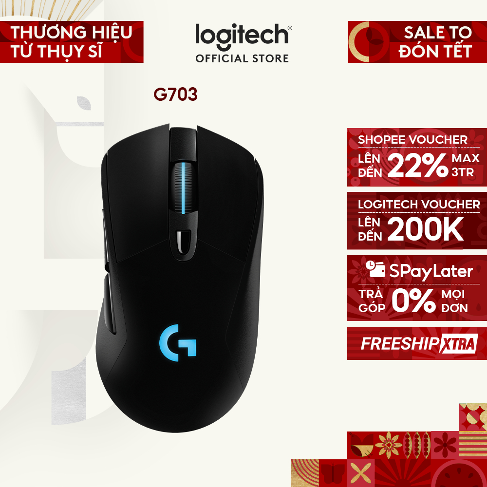Chuột Gaming không dây LIGHTSPEED Logitech G G703 Hero