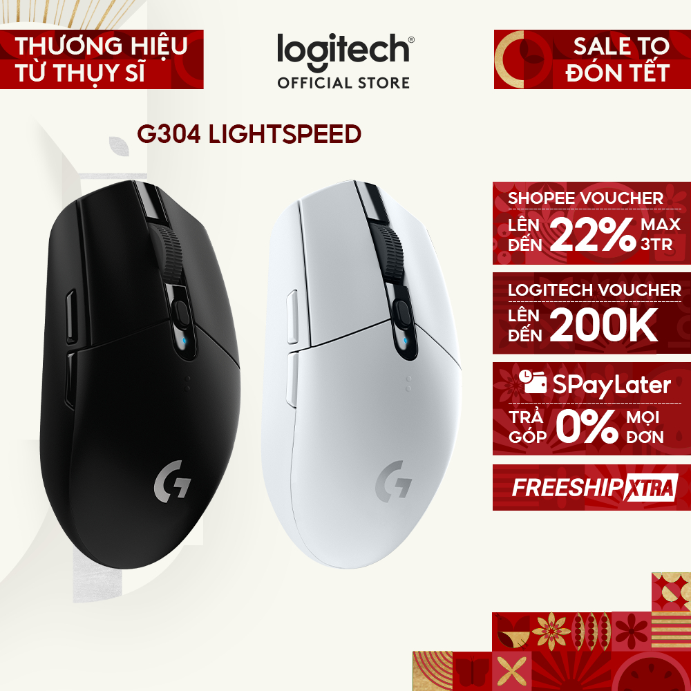 Chuột gaming không dây Logitech G304 - nhẹ, 6 nút lập trình, onboard memory, pin 250h