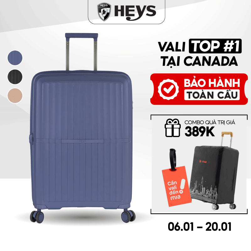 [ DEAL SỐC ] Vali Kéo Du Lịch Heys Airlite - Nhựa Duraflex cao cấp, Size 20/24/28, Khóa TSA Bảo Mật