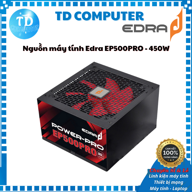 Nguồn máy tính Edra EP500PRO 450W - Hàng chính hãng
