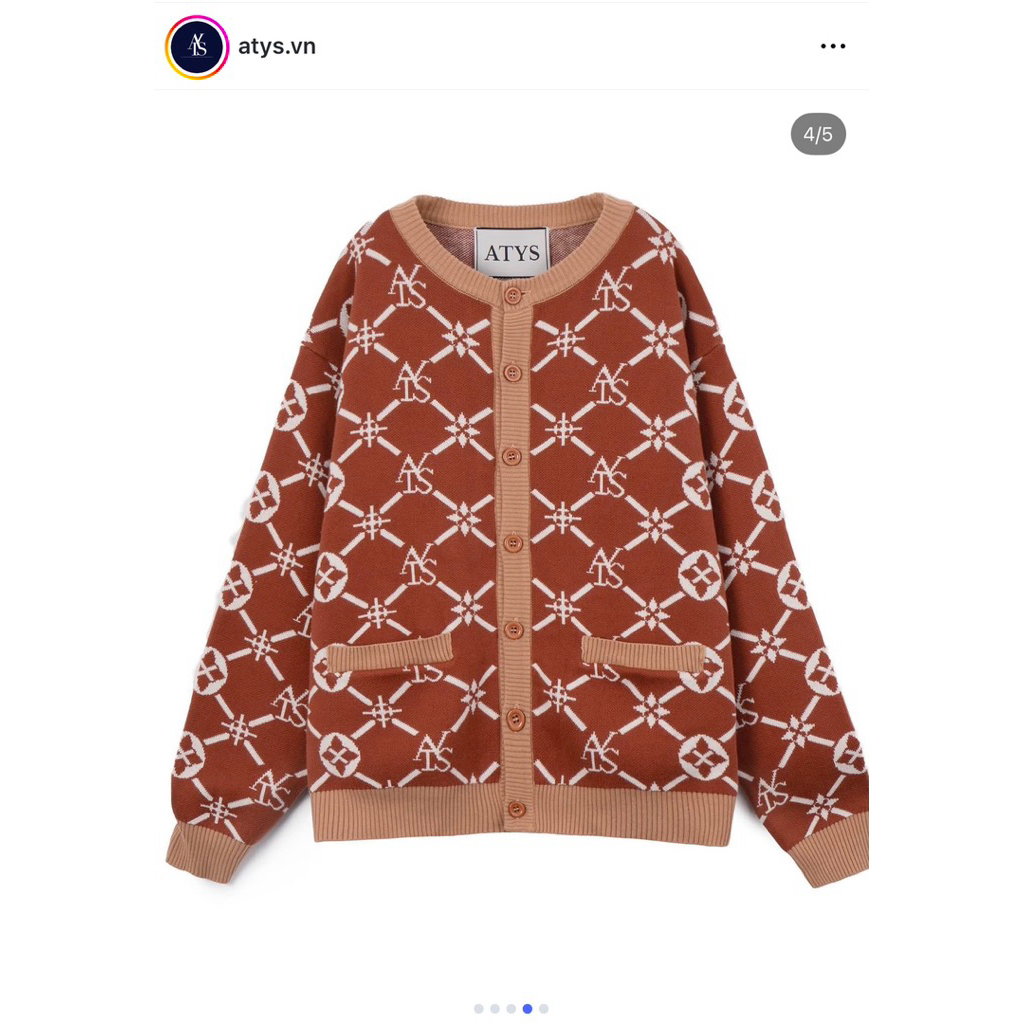PASS áo ATYS cardigan sz M tình trạng new 99%
