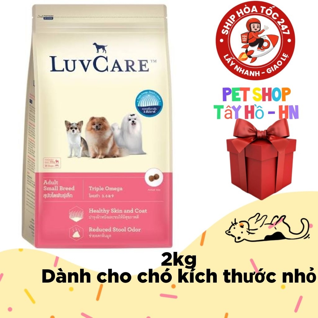 2kg LUVCARE Small Breed Adult - Thức Ăn Hạt Cho Giống Chó Nhỏ