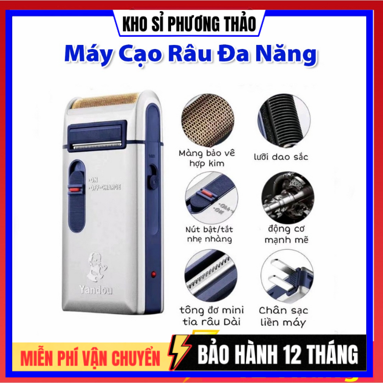 Máy Cạo Râu Đa Năng, Máy Cạo Râu Tích Điện Pin Có Thể Sạc Lại Trâu Thiết Kế Đẹp Nhỏ Gọn Chắc Chắn Hàng đẹp