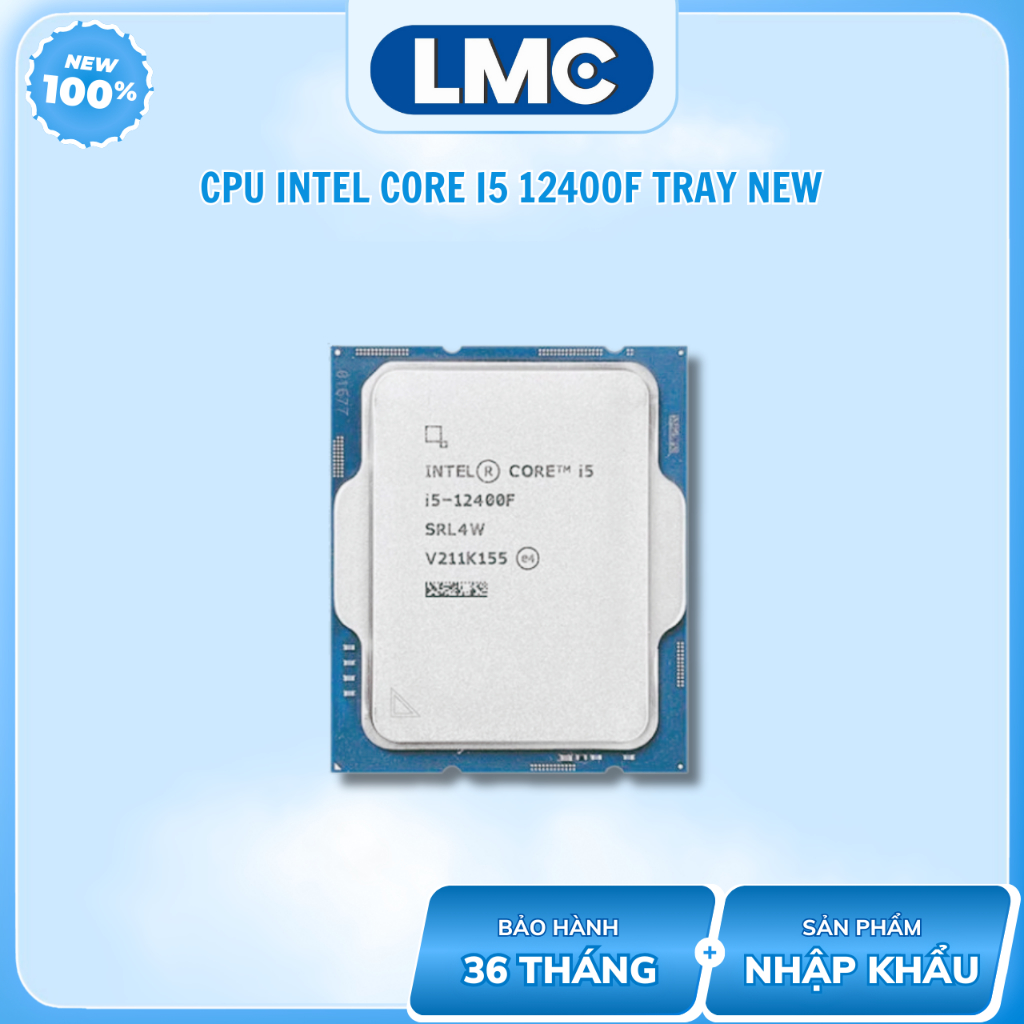 [Full VAT] CPU Intel Core i5 12400F / 13400F / 14400F / 14600KF Tray New