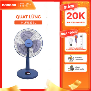 Quạt lửng Nanoco model NLF1623 (màu xanh, màu beige - 3 chế độ gió - công suất 47W)