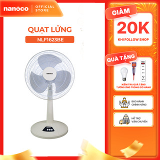 Quạt lửng Nanoco model NLF1623 (màu xanh, màu beige - 3 chế độ gió - công suất 47W)
