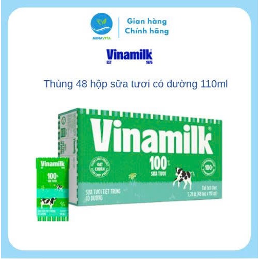 Thùng 48 hộp sữa Vinamilk 110ml