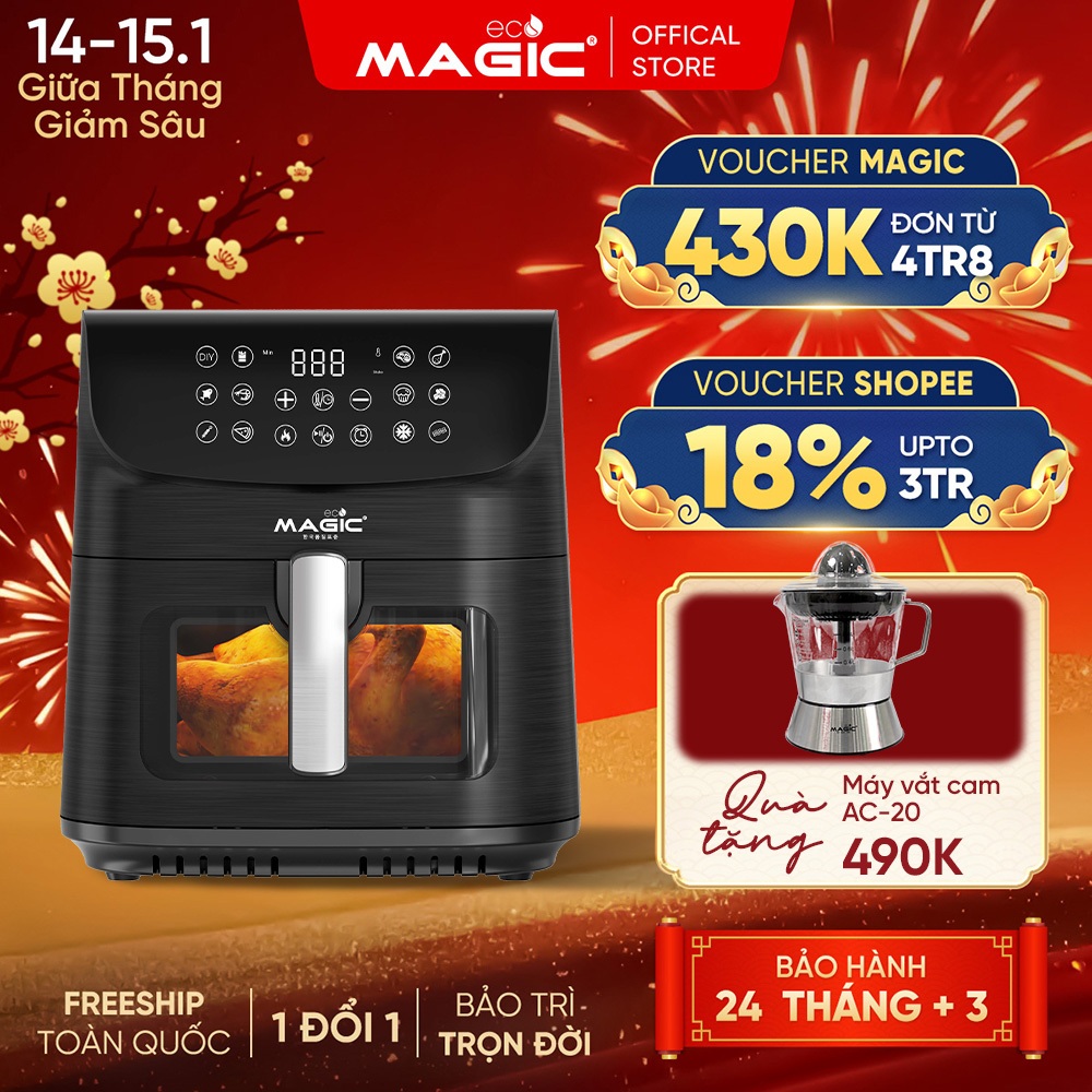 Nồi Chiên Không Dầu Magic AC-124 6L - Tiện Lợi, Khỏe Mạnh