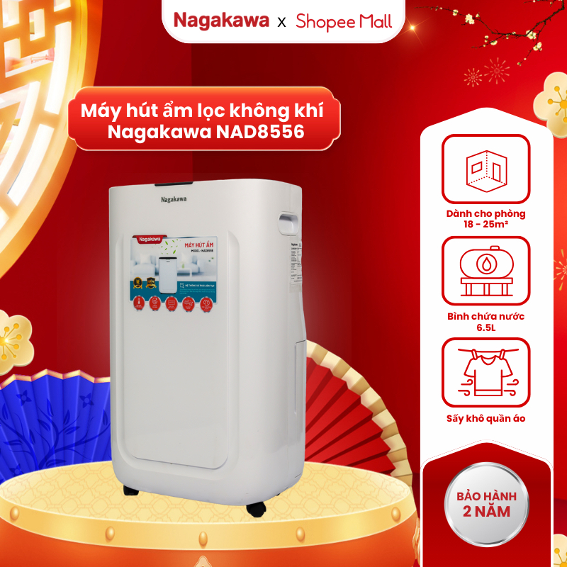 Máy hút ẩm 16L Nagakawa NAD8556