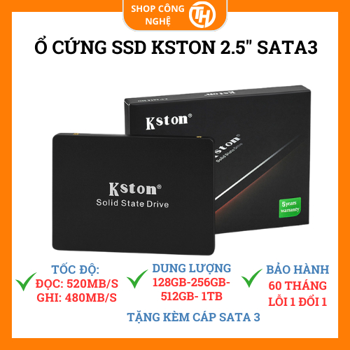 Ổ cứng SSD Kston Q-101 2,5" 128GB, 256GB, 512GB, 1TB chuẩn SATA3 Tốc độ đọc ghi 550Mb/s mới 100%
