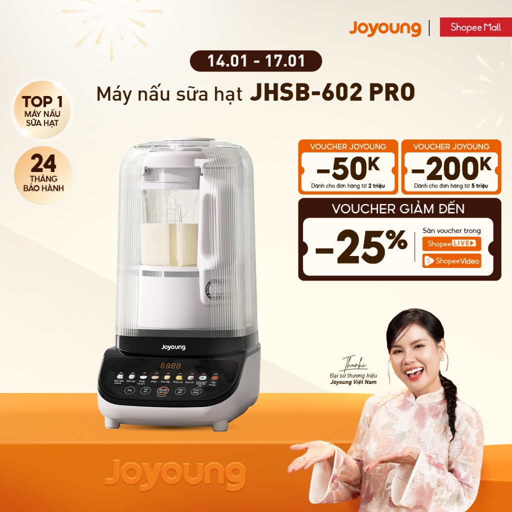 Máy nấu sữa hạt đa năng 1.5L 1000W Joyoung JHSB-602 Pro