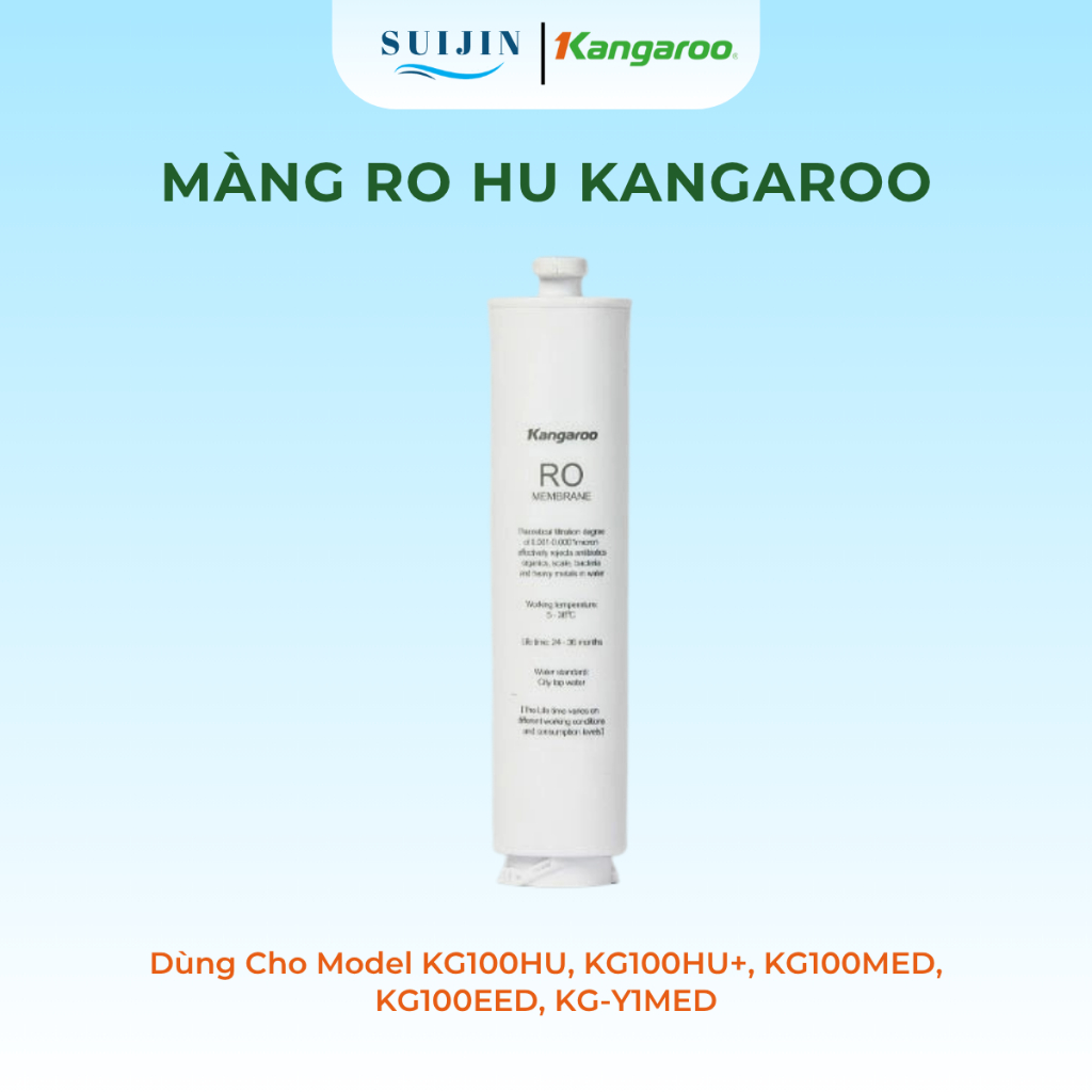 Lõi Lọc Nước Kangaroo KG100HU Chính Hãng – Lọc Vi Khuẩn, Siêu Nhỏ 0.0001 Micron cho model KG100HU, K