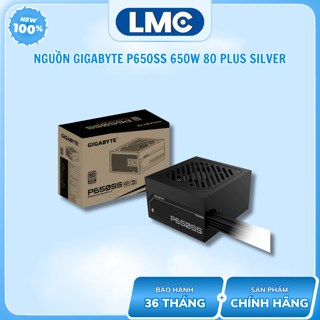 Nguồn máy tính Gigabyte P650SS 650W 80 Plus Silver ( ATX 3.0 - Black )
