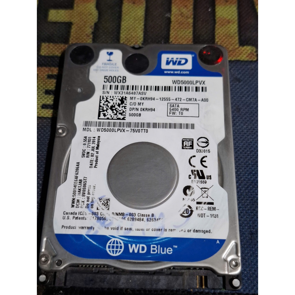 Ổ Cứng Laptop HDD 500GB Chính Hãng Cũ – Bóc Máy