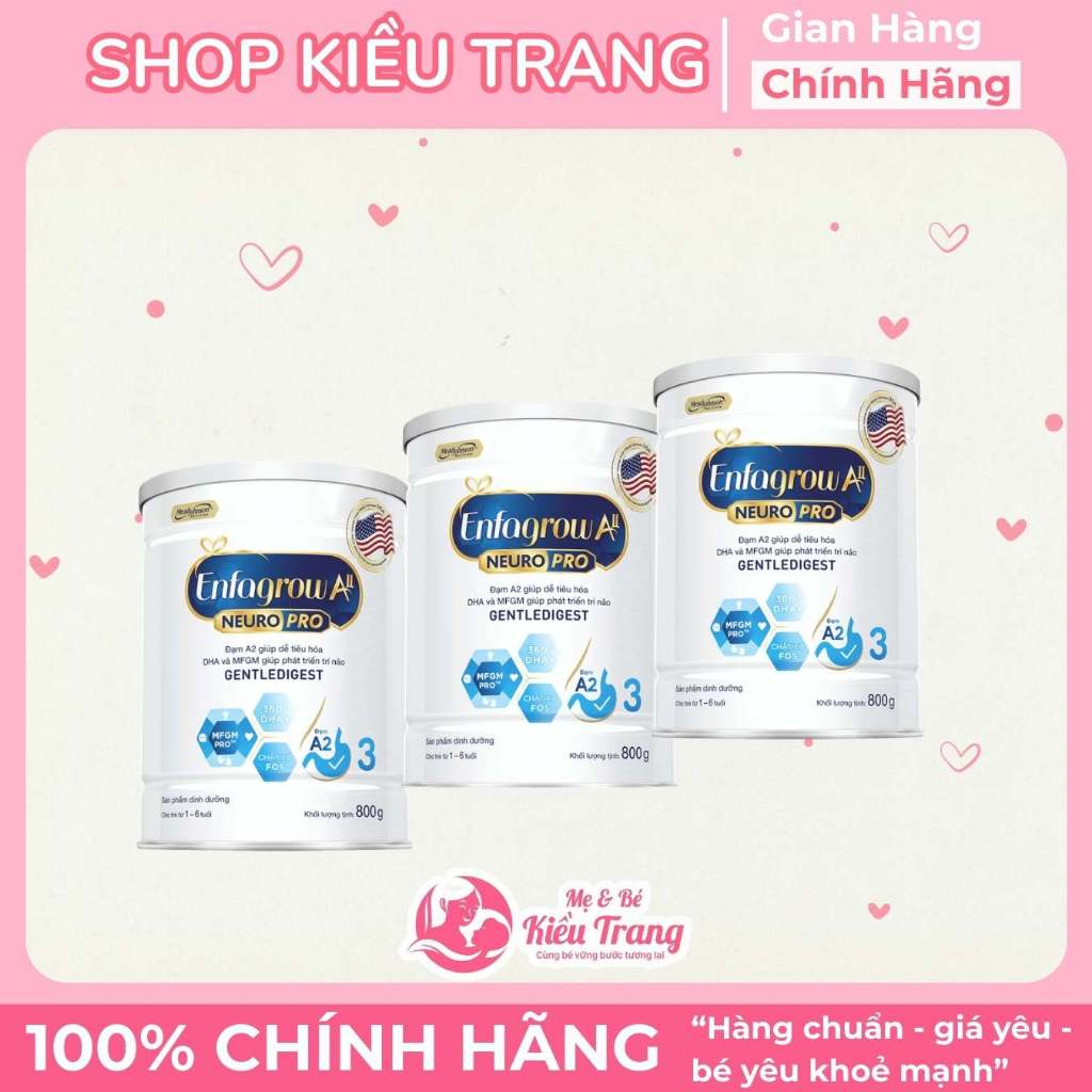 [CHÍNH HÃNG] Sữa Enfamil A2 Neuropro số 1, số 2 , số 3 cho bé