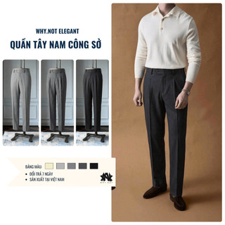 [BẢN CAO CẤP] QUẦN ÂU NAM CẠP CHUN CẠNH SƯỜN, QUẦN TÂY NAM FORM ỐNG ĐỨNG, QUẦN ÂU CÔNG SỞ Vải Cotton Hàn Chống Nhăn