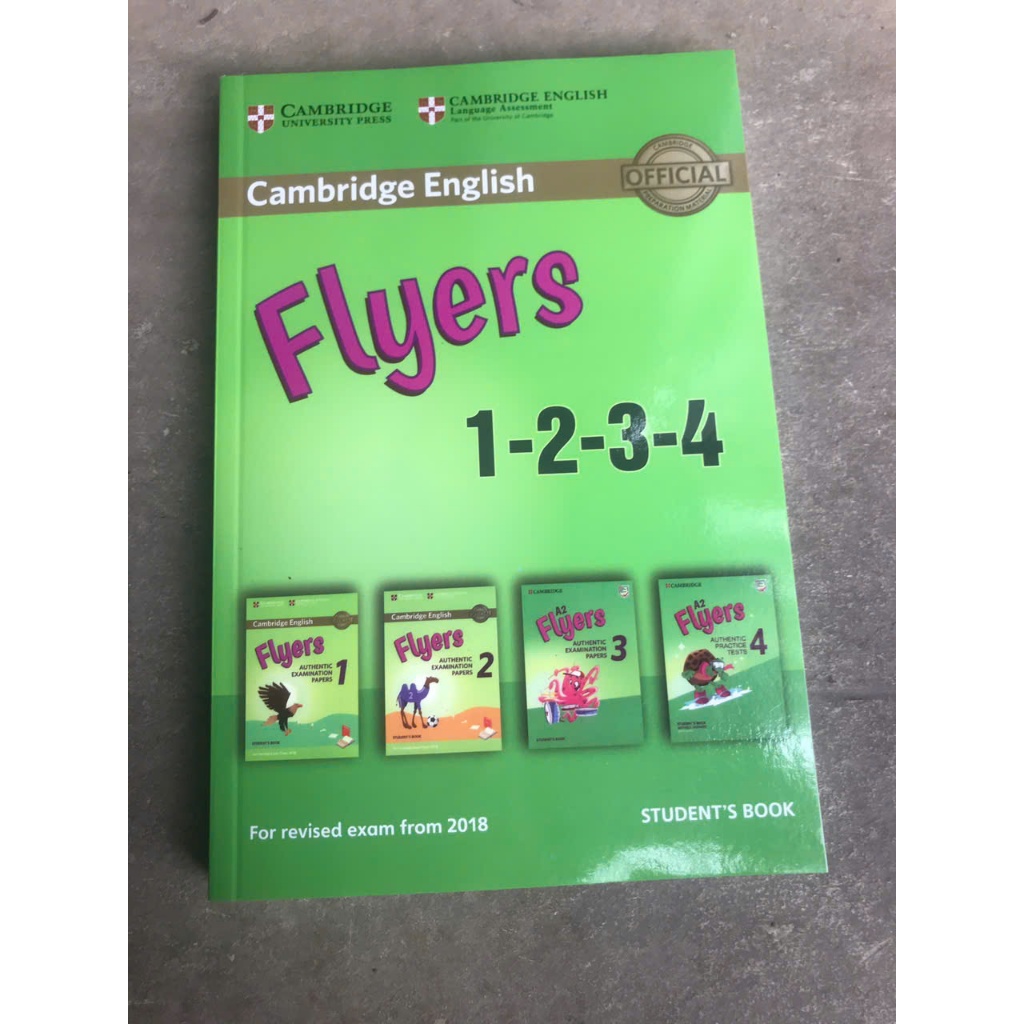 Sách - Cambridge Starters, Movers, Flyers - in gộp 1234 kèm File nghe Mp3