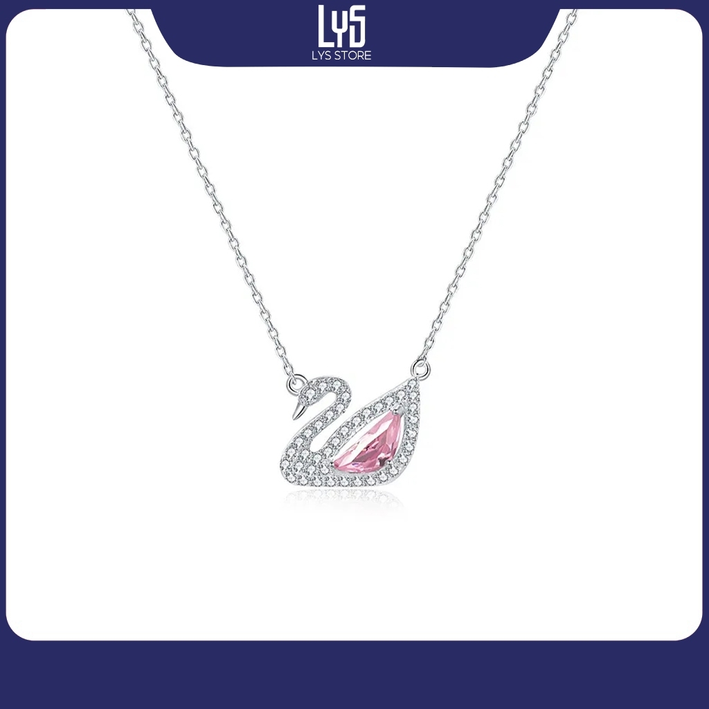 Dây Chuyền nữ Lys Crystal Necklace Fullbox 6042SB - Dây Chuyền Thiên Nga Bạc S925