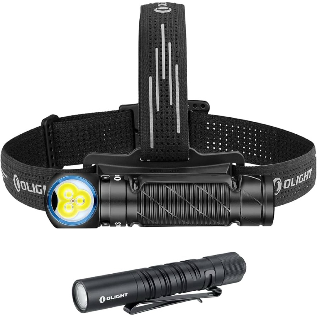Đèn pin đội đầu sạc lại OLIGHT Perun 3, đèn pha LED 3000 lumen với đèn đỏ
