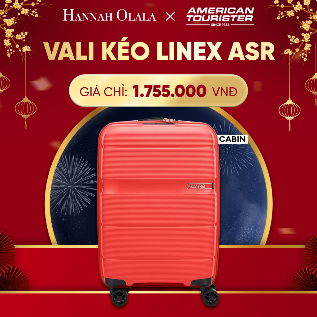 [Hannah Olala x American Tourister] Vali kéo American Tourister Linex ASR Spinner TSA