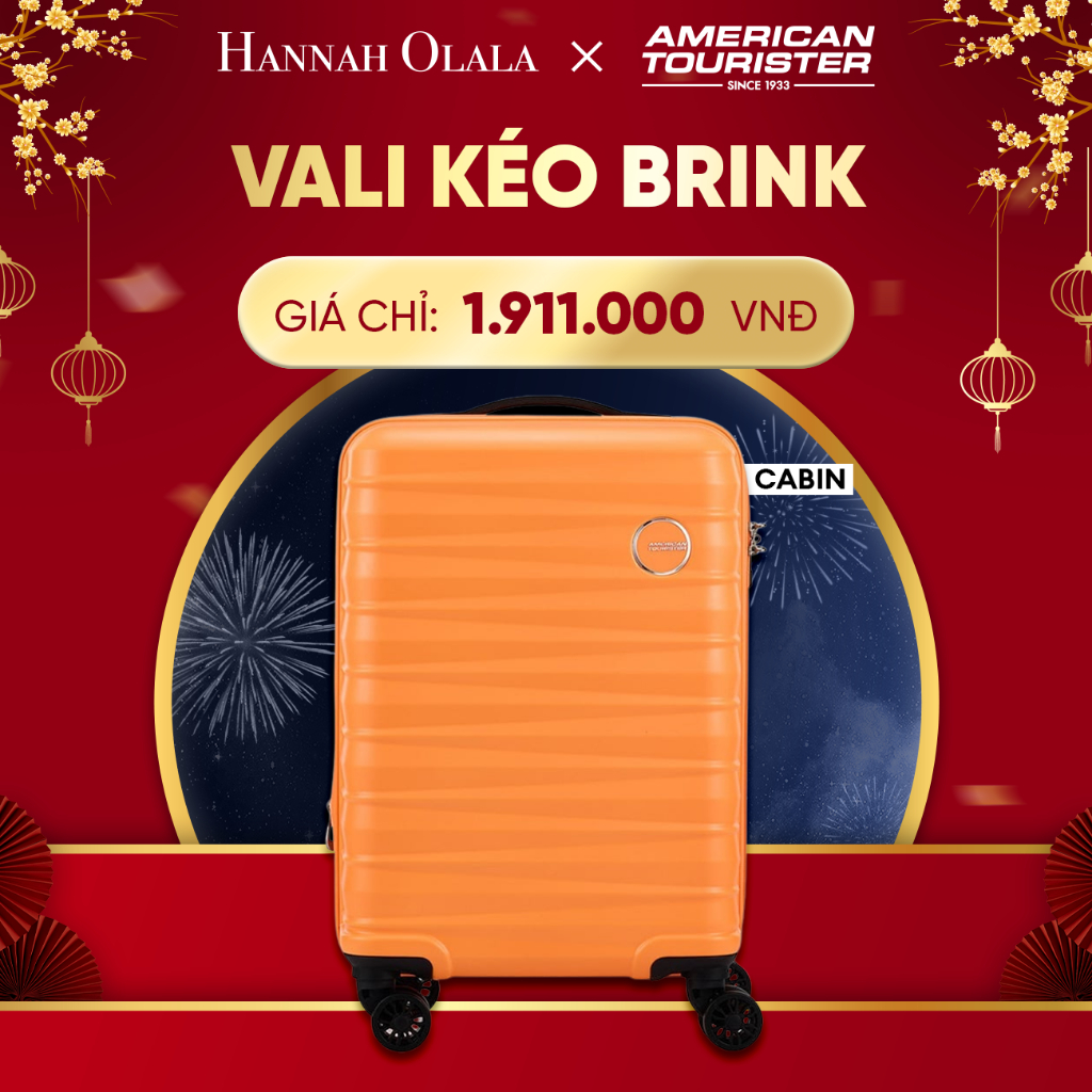[Hannah Olala x American Tourister] Vali kéo American Tourister Brink Spinner TSA AM/ EXP TSA AM