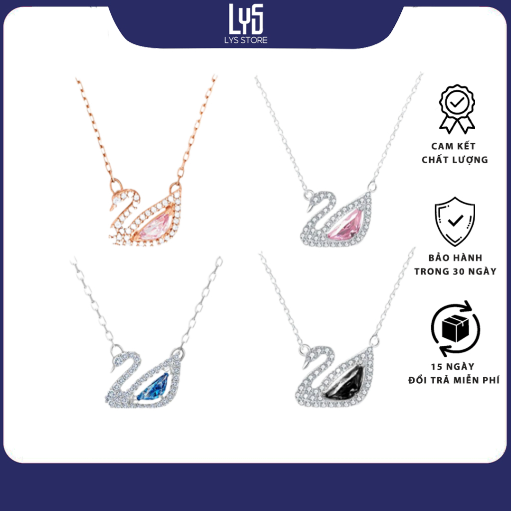 Dây Chuyền bạc nữ Dazzling Swan Necklace Fullbox PAN 6042PI - Dây Chuyền Thiên Nga Bạc S925