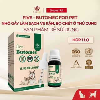 Nhỏ Gáy Hỗ Trợ Kiểm Soát Ve Bọ Chét Cho Thú Cưng FIVEVET Five-Butomec For Pet