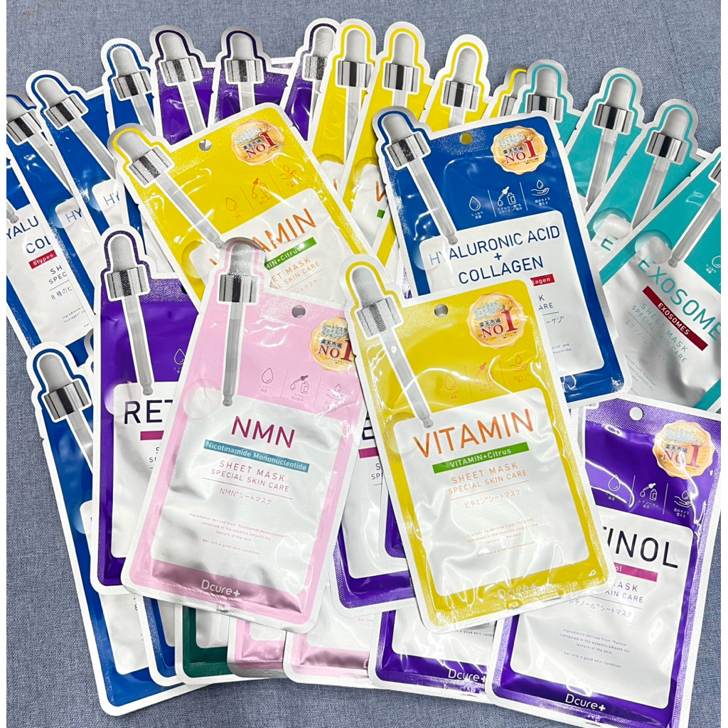 (Loại cao cấp-Mix 5miếng) Mặt nạ giấy Dcure+ dưỡng da cao cấp Nhật Bản