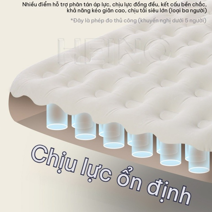 HEINO Nệm Hơi Điện Du Lịch Gọn Nhẹ Chống Thấm Bơm Xả Hơi Nhanh Bền Chắc Cho Cắm Trại Tặng Túi Đựng | BigBuy360 - bigbuy360.vn