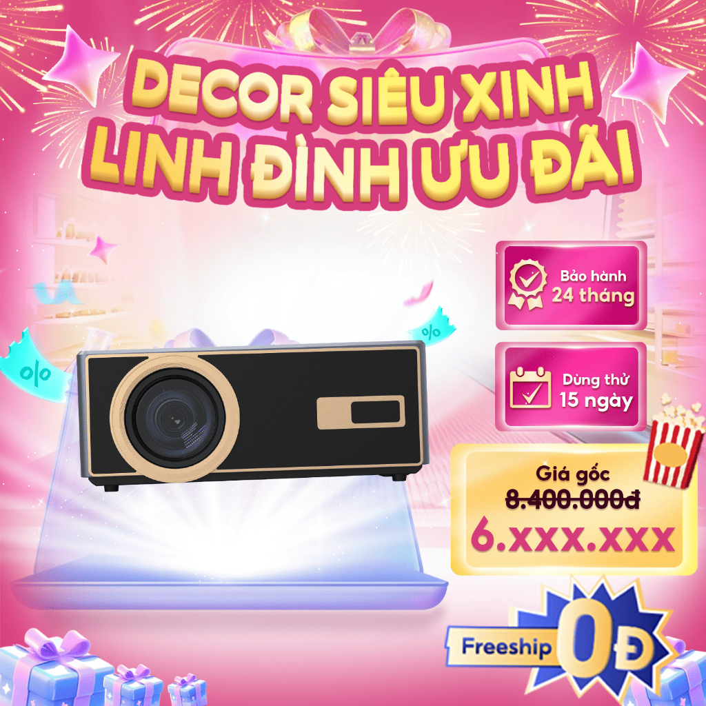 [SHOP NEW] HomeCine K1 Premium - Máy Chiếu Full HD 1080P Hỗ Trợ 4K Độ Sáng 2600 ANSI Android Bluetoo