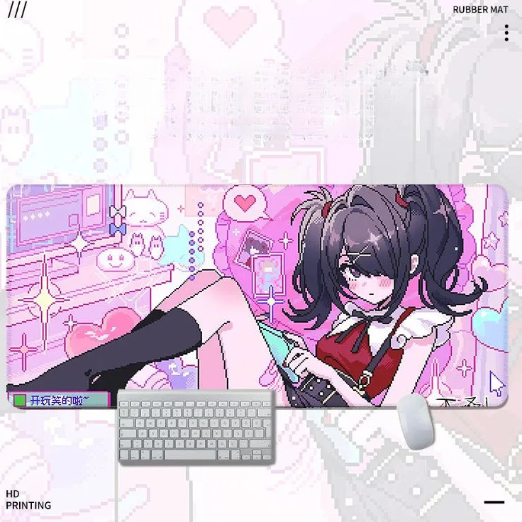 Lót Chuột Cỡ Lớn Needy Streamer Overload Anime Pad Gaming Bàn Phím Máy Tính Kawaii Nữ