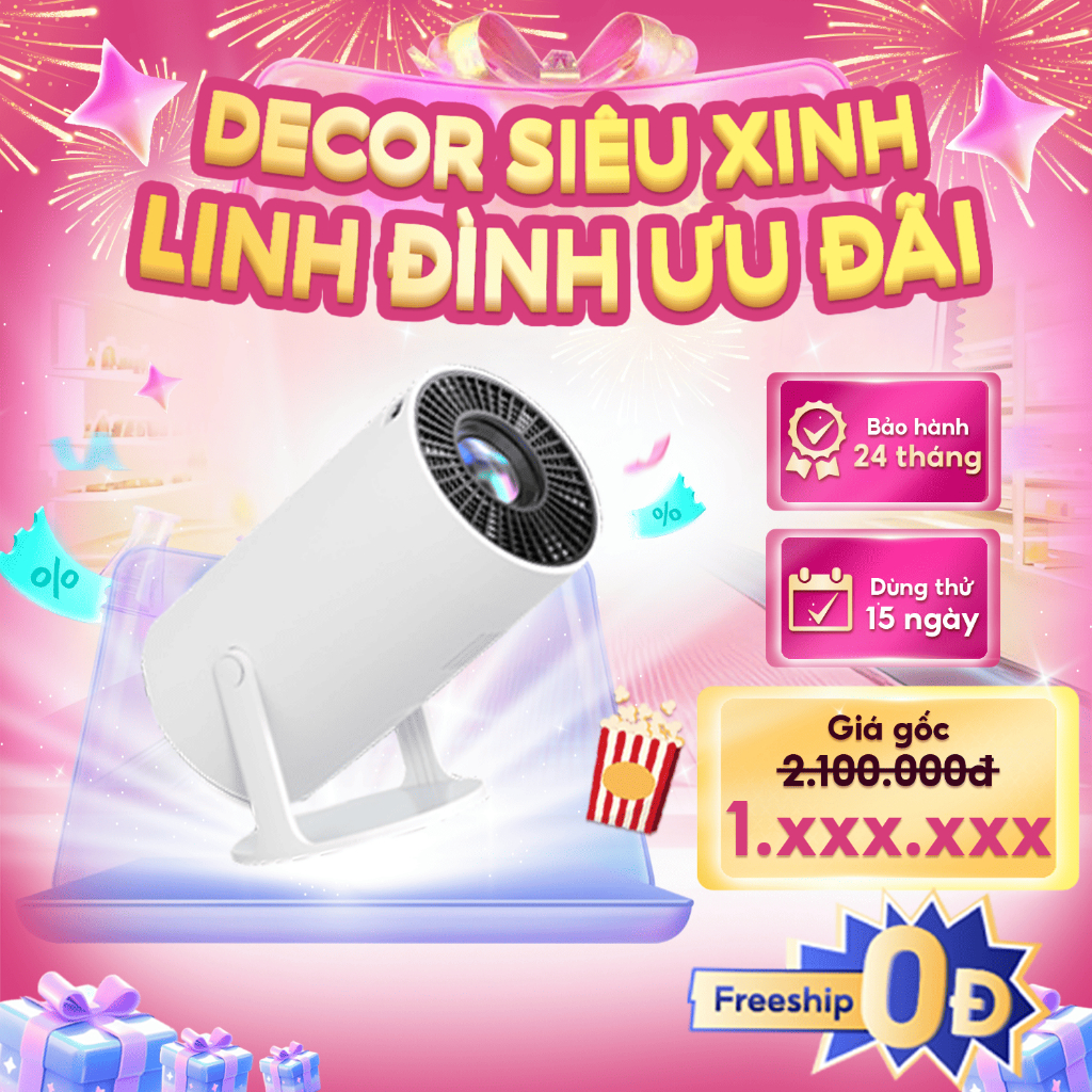 [ SHOP NEW ] Máy Chiếu S6 HD -  Máy Chiếu Movie Legend - Kích Thước Chiếu Lớn, Bảo Hành 12 Tháng