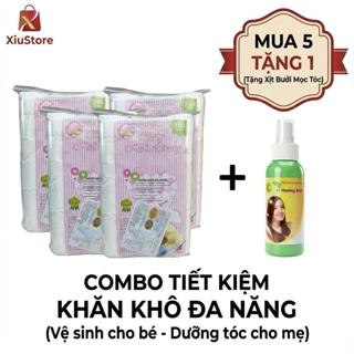 Sỉ 5 gói 300g Khăn khô đa năng Hiền Trang khăn giấy khô đa năng vải không dệt siêu tiết kiệm cho mẹ và bé xiuxinchao