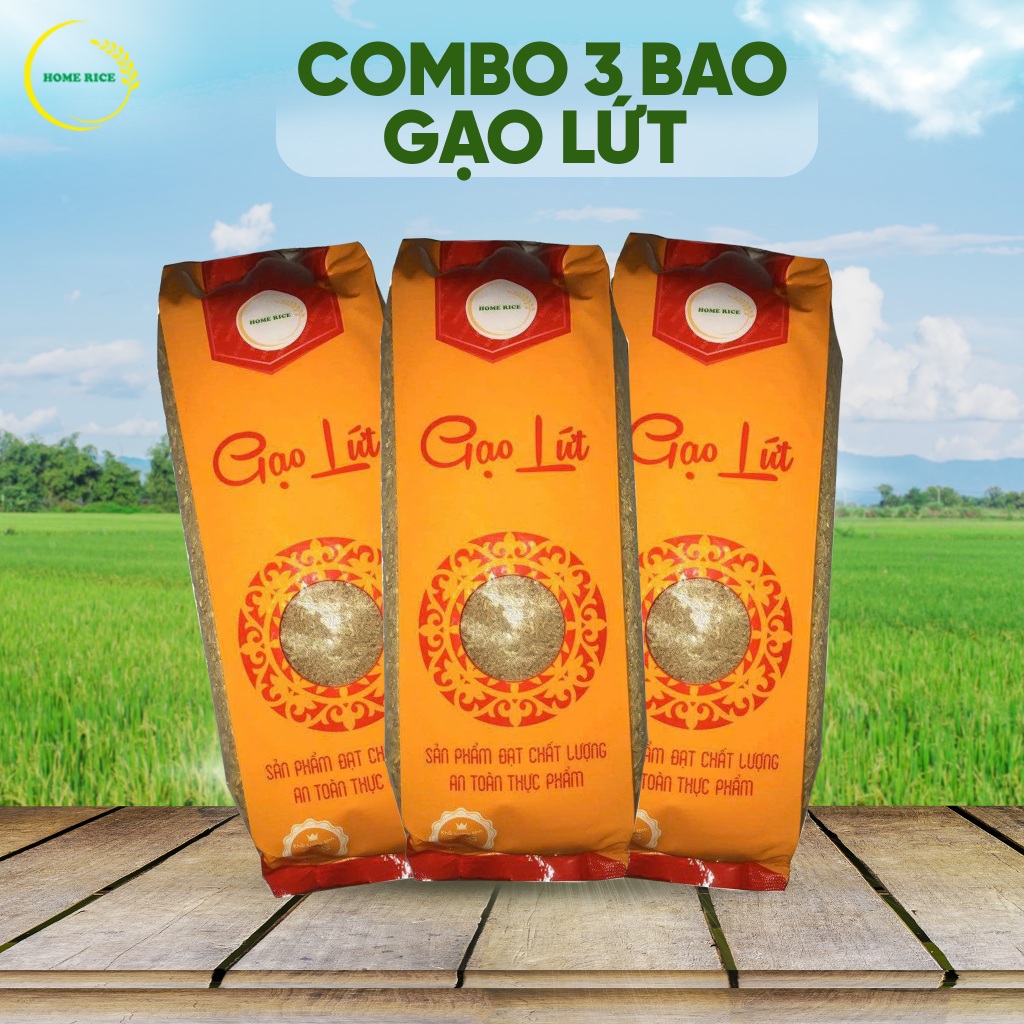 Combo 3 Gạo Lứt 2kg – Gạo Lứt Nguyên Hạt, Thơm Ngon, Giàu Chất Xơ
