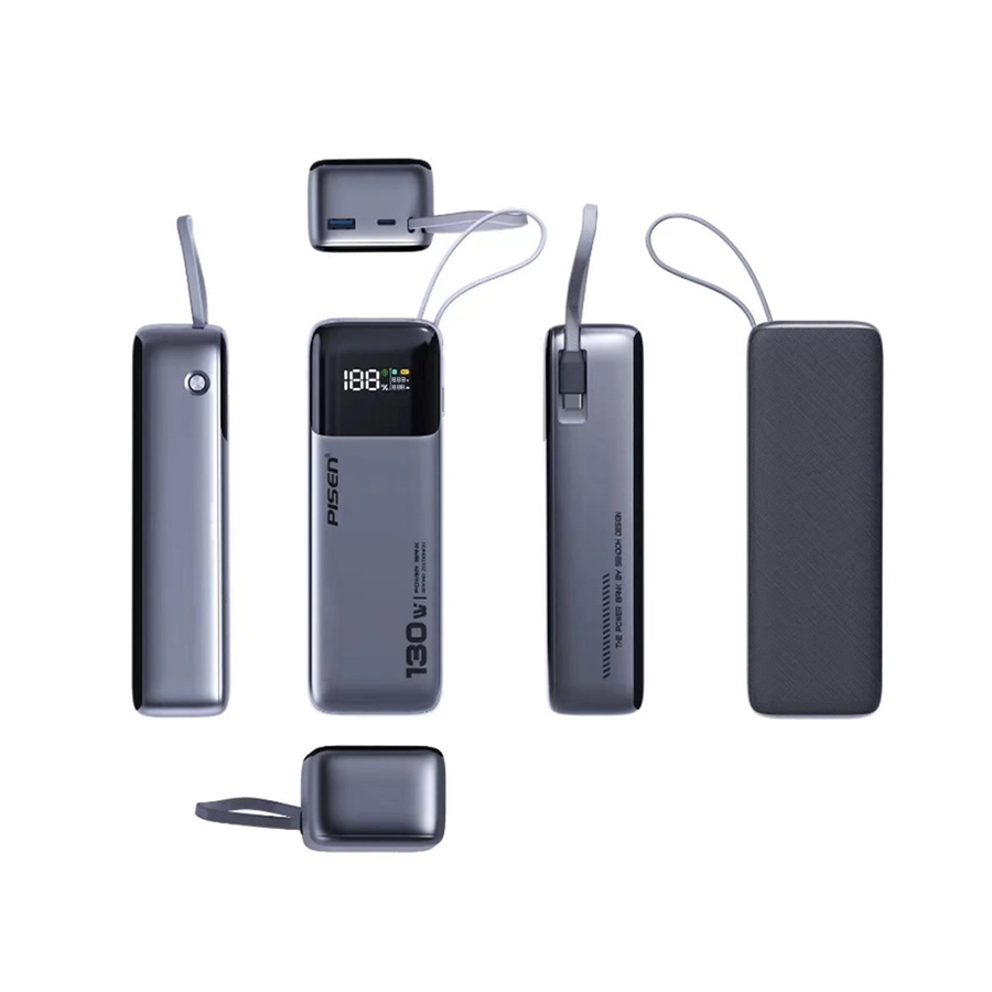 Pin Sạc Dự Phòng Pisen Pro TP-D107 - 130W - 20.000 mAh - Màn Hình LED AI - CCC - Pin 21700 | BigBuy360 - bigbuy360.vn