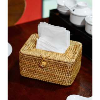 Hộp Đựng Giấy Ăn _ Kích thước 19x11H13 Chất Liệu Mây Tre Đan Nghệ nhân làng nghề đan