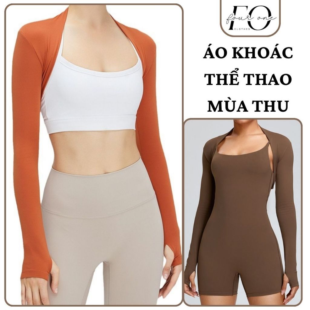 Fourone Clothes Áo khoác thể thao thu đông dáng lửng thoáng khí hỗ trợ tập gym chơi thể thao