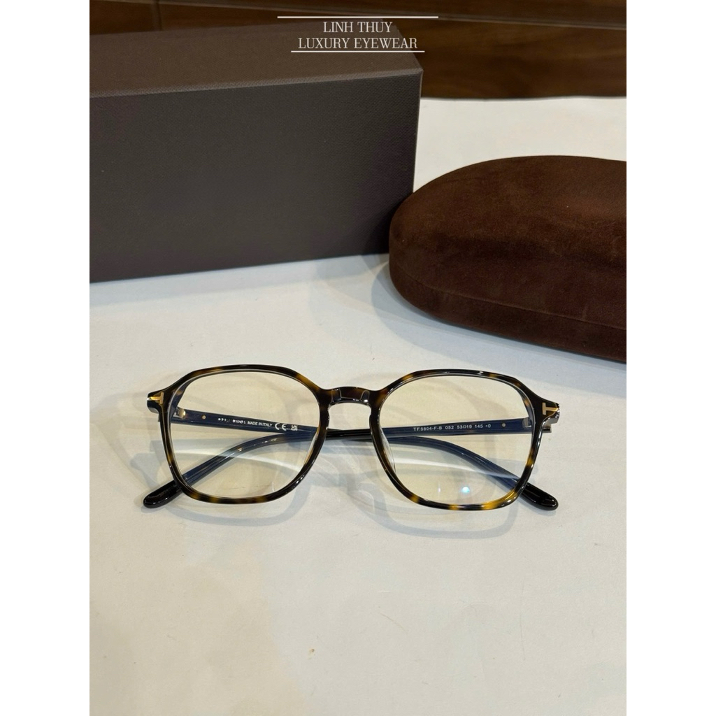 KÍNH MẮT THỜI TRANG TF5804 MẮT OVAL DÁNG TO GỌNG ACETATE-FULLBOX
