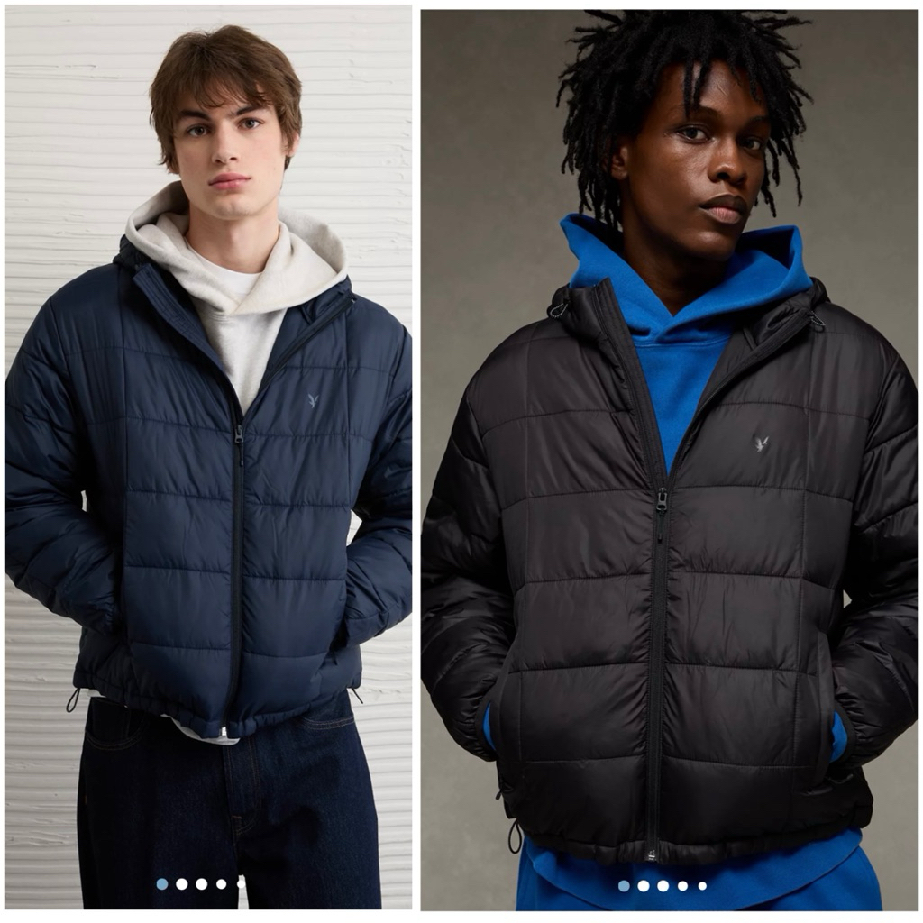 Áo Khoác chần bông American Eagle. AE Lightweight Puffer Jacket