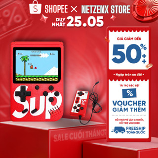 Máy chơi game cầm tay SUP 400 trò - Kết nối - Máy chơi game điện tử 4 nút cao cấp tay cầm Sup