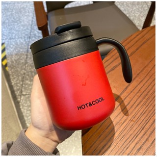 Ca Cốc Giữ Nhiệt Văn Phòng TBNGOOD Có Tay Cầm Tiện Ích 350ml Siêu Giữ Nhiệt Inox 304