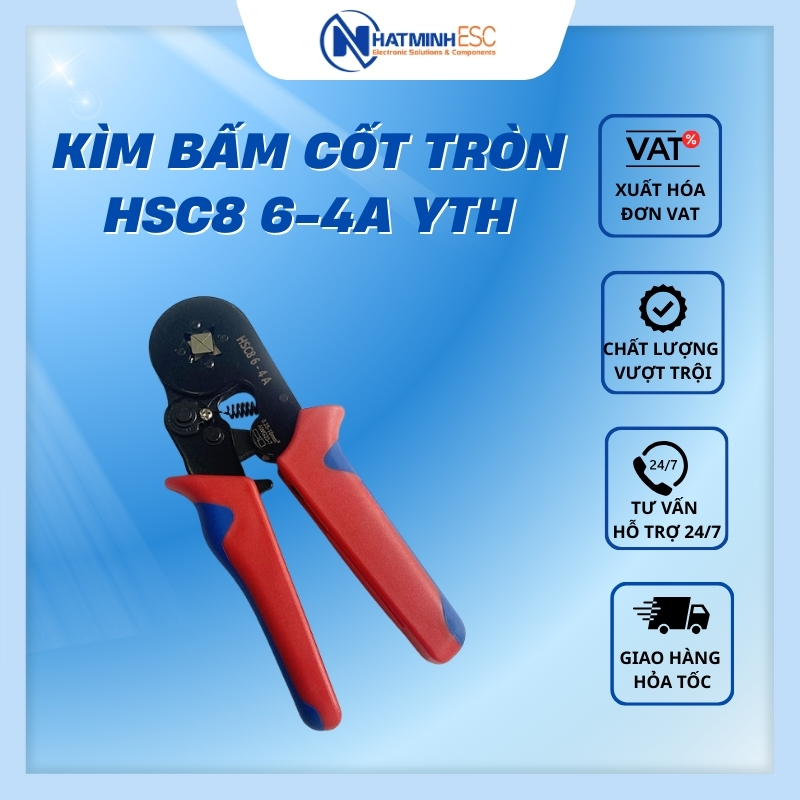 Kìm bấm cốt tròn HSC8 6-4A YTH