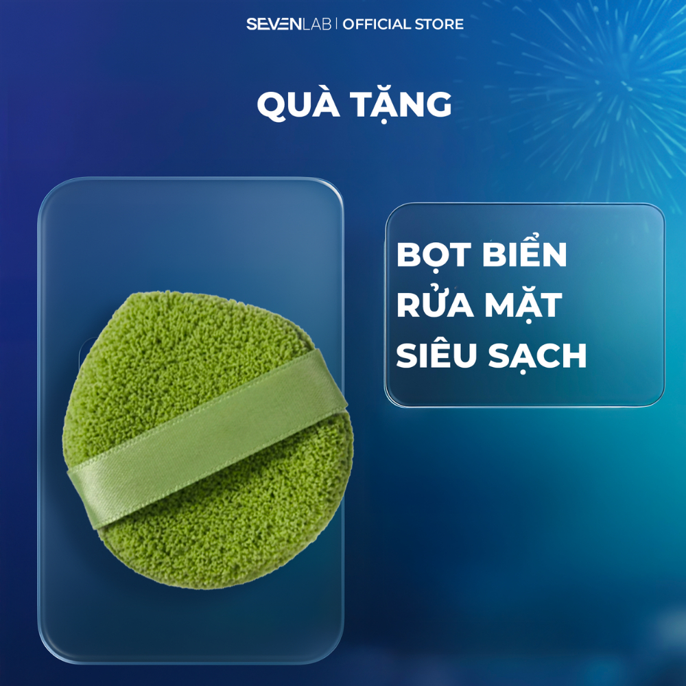 Bọt biển rửa mặt SEVENLAB giúp sạch sâu, chăm sóc da mặt tiện lợi, mềm mịn thân thiện với da mặt