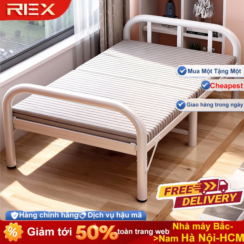 REX giường gấp gọn thông minh  Khung Thép Cao Cấp Nệm bông chất lượng cao Thích hợp cho gia đình/văn