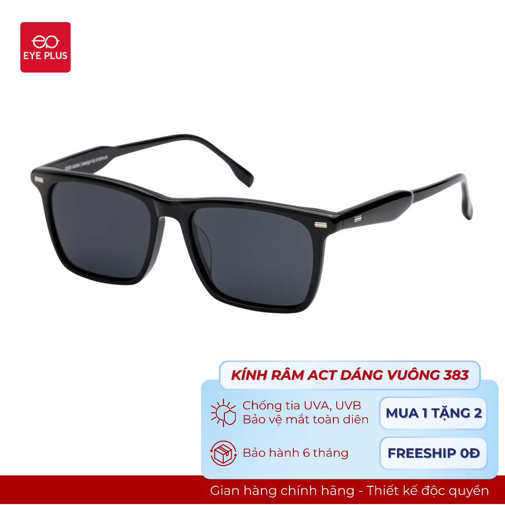 Kính Mát Thời Trang Nam Nữ EyePlus 383 Gọng Dẻo Cao Cấp Tròng Polarized Chống Lóa & UV400 Bảo Vệ Mắt