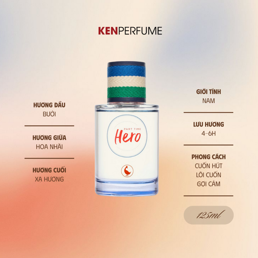 Nước hoa Fullseal 125ML Nước Hoa Nam El Ganso Part Time Hero EDT | Nước Hoa Nam | Ken Perfume