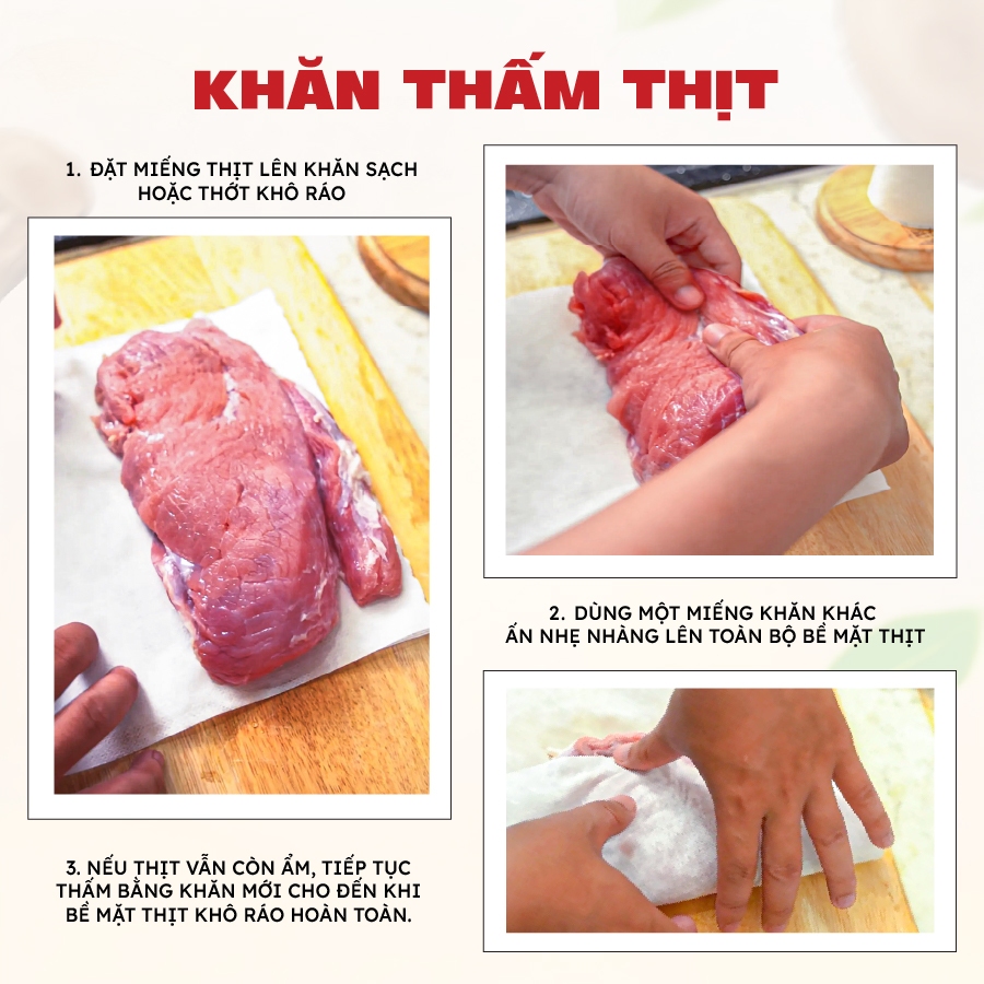 Cuộn khăn giấy thấm thực phẩm KRCLEAN 500 tờ thấm hút nước, lau đa năng, thấm thịt cá, giấy gói thực