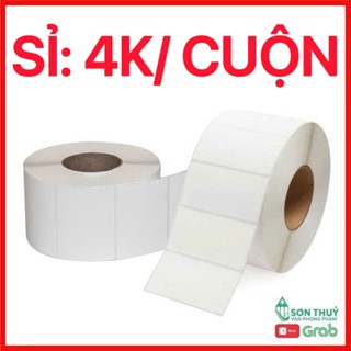[XẢ KHO] GIẤY IN TEM TRÀ SỮA Giá Rẻ 50x30mm - Cuộn in Mã Vạch, Tem Nhiệt