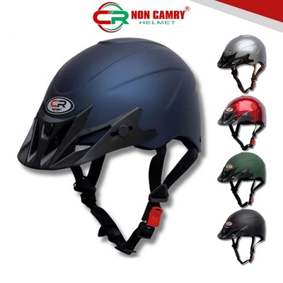 Nón bảo hiểm nửa đầu không kính CAMRY HELMETS, độ che phủ sâu, Size lớn vòng đầu 57-60 cm an toàn